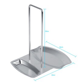 Stainless Steel Spoon Holder Pot Lid Cooking Rack Pan Cover Spoon Shelf Kitchen Pot Pan Rack for Home and Kitchen