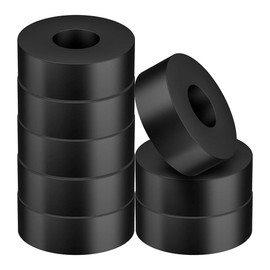 Rubber Washers, Thick Rubber Spacers, Rubber Flat Washers, 0.6 m Inner Diameter, 2 cm Outer Diameter, 0.8 cm Thick Rubber Spacers (Pack of 50)