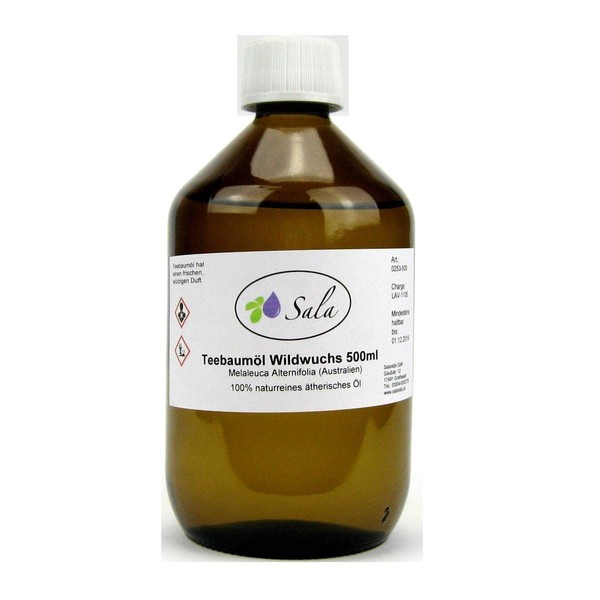 Sala Tea Tree Oil Wild Growth Essential Oil Natural Pure (500 ml Glass Bottle)