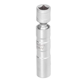 Enchufe Bujía Magnético 14mm, Herramienta de Extracción e Instalación de Bujías, Accesorio Universal de Pared Delgada 12 Puntos para Automóvil