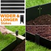 LAVEVE Landscape Edging Galvanized Steel Black, Hammer-in Metal Garden Edging