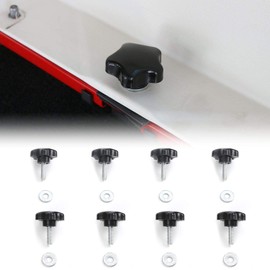 Chero Car 8 tornillos de extracción rápida para pulgar para Jeep Wrangler 1995-2019 y Unlimited YJ JK JKU Sports Sahara Freedom Rubicon X 2 accesorios de 4 puertas