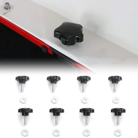 Chero Car 8 tornillos de extracción rápida para pulgar para Jeep Wrangler 1995-2019 y Unlimited YJ JK JKU Sports Sahara Freedom Rubicon X 2 accesorios de 4 puertas