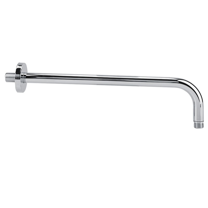 Extra Long Stainless Steel Shower Rain Head Arm Replacement Flange