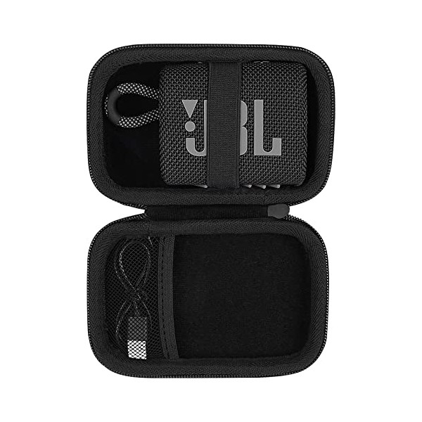 co2CREA Hard Carrying Case Replacement for JBL GO3 GO 3 Portable Speaker (Black Case)