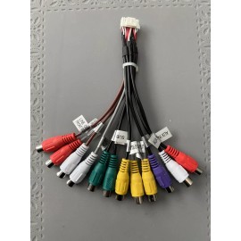 DUAL DV715B  INPUT & OUTPUT AV RCA HARNESS New version 16 Pin plug