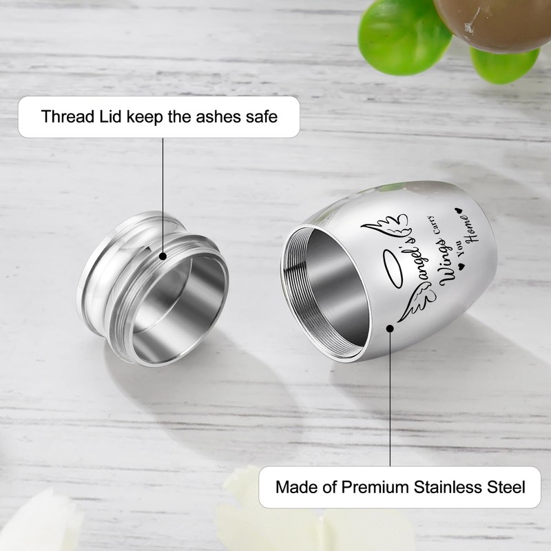 Dletay Small Keepsake Urns for Human Ashes Heart Shaped Box