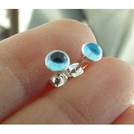 Topaz Gemstone Earrings, Earrings, Sterling Earrings, Post Earrings, Blue Post Earrings, Small Earrings, Minimalist Earrings, Post Earrings