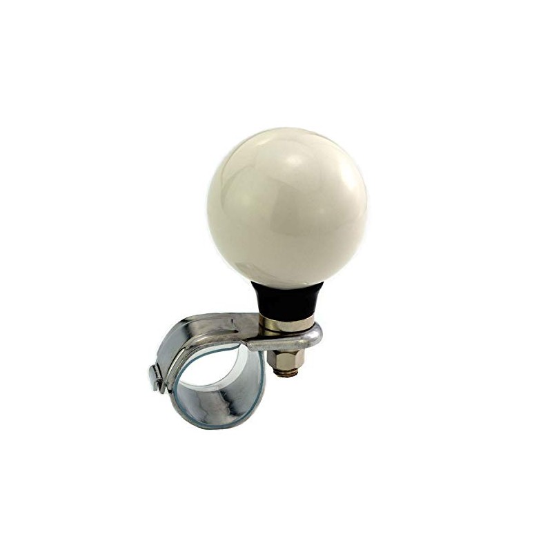 Thruifo Car Steering Wheel Knob Suicide Spinner, White Cue Ball