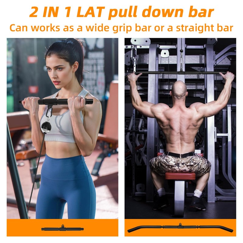 Topfinder Cable Machine Attachment Set for Gym,LAT Pulldown Attachment,Home Gym