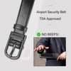 Gleecosy Nickel and Metal Free Hypoallergenic Leather Tsa Approved Belt