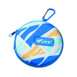 VIEW Swimming Goggles Case with Carabiner, Swimming Goggle Protection, Breathable, Protective Case, Underwater Glasses Case, Small Item Holder, Blue VA1304 BL