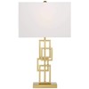 Golden Mid Century Modern Contemporary Table Lamps 26" High Set