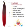 LyoRuSi 2 Pack Braid Ponytail Extension with Elastic Tie Straight
