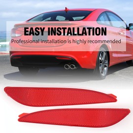 UOIENRT 92405-3X000 92406-3X000 Rear Bumper Reflector Set Replacement for Hyundai Elantra 4 Door Sedan Marker 2011-2013(Left & Right Side)