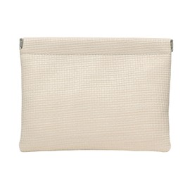 Ksriylm Woven Fabric Makeup Pouch for Women Small Make Up Bag for Purse Self-Closing Waterproof Initial Makeup Cosmetic Bags Pouches for Purse Aesthetic Travel Toiletry Bags,Beige