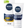 NIVEA MEN Sensitive Face Moisturiser SPF15 (75ml), 0% Alcohol Moisturiser