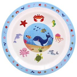 The Leonardo Collection Children's Sea Life Design Melamine Plate, 21.5 cm