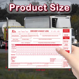 Driver Daily Log Book 10 Pack with 7 and 8 Day Recap Detailed Driver Vehicle Inspection Report Book Driver Time Record Book 5.5×8.5 inch 35 Sets of Forms Per Book for Truckers (10)
