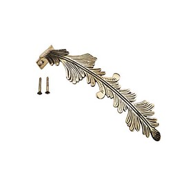 1xAntique Brass Curtain Tie back Hold Back Leaf Curtain Tieback Home Decoration