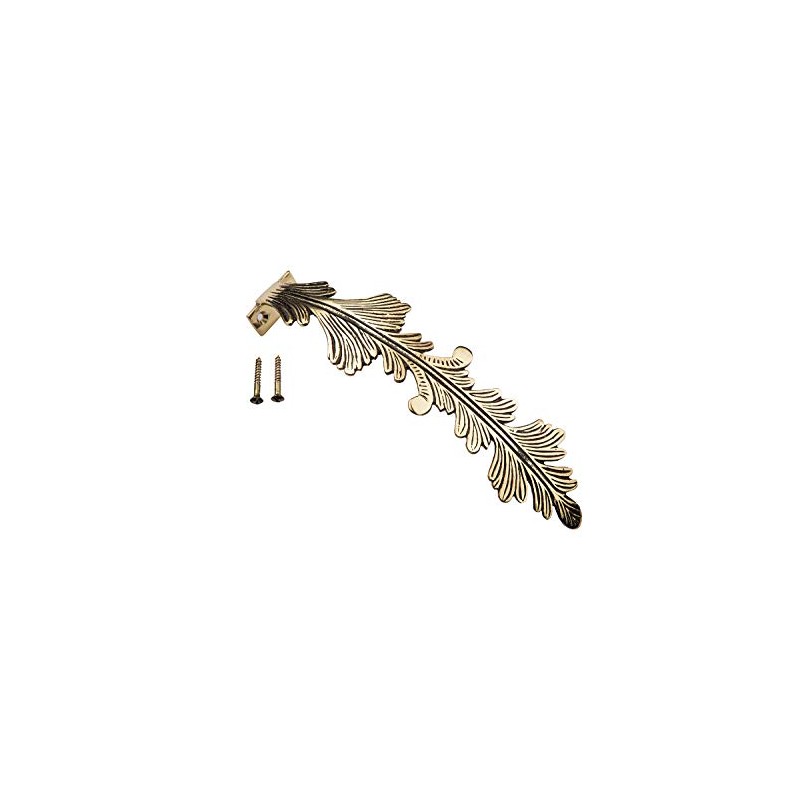 1xAntique Brass Curtain Tie back Hold Back Leaf Curtain Tieback