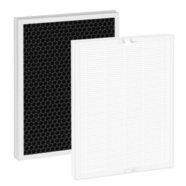 ClearAir-A7 Replacement Filter and E-400 Filter For AromaRoom E-400 and VEWIOR ClearAir-A7 Air Purifier with H14 True HEPA and Efficiency Activated Carbon, 2 Pack