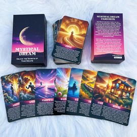 Mystical Dream Oracle Deck, Oracle Cards for Beginners, 80 Dream Symbol Oracle Deck for Intuition, Shadow Work, and Emotional Healing, Spiritual Self-Discovery, Night Vision Interpretation Tool