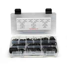 Captain O-Ring - ORB BOSS Hydraulic Fitting SAE 900 O-Ring Seal Kit (Buna-N 70-255 Piece Kit, 12 Sizes)