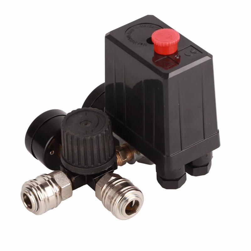 Air Compressor Pressure Switch 1/4in 4 Holes Controller Regulator Valve