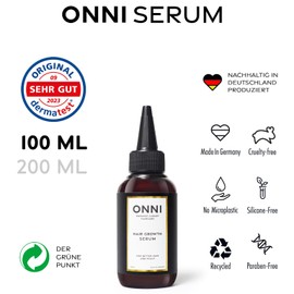 ONNI Serum 100 ml | Organic Hair Growth Serum | No Silicones, Sulphates, Parabens - Hair Care for More Hair Growth, Against Itchy Scalp, Made in Germany, Known from the Press