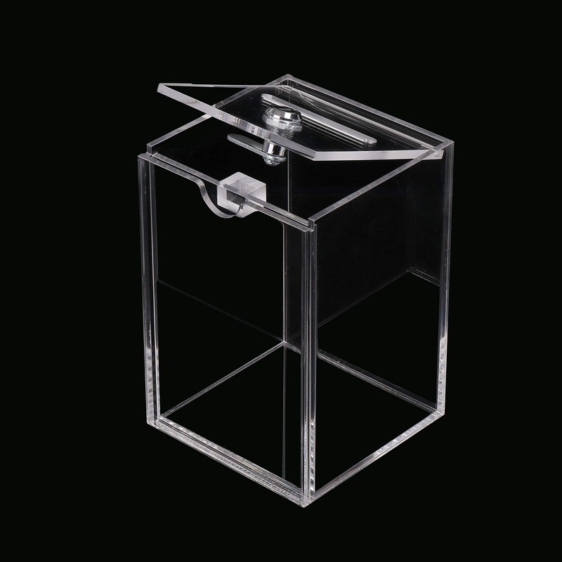 Olive-G Keyed Clear Acrylic Neat Style Piggy Bank Charity Box