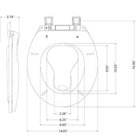 Toilet Seat, Round Toilet Seat with Toddler Seat Built-In, Slow Close, Easy Clean, Easy Installation & Release