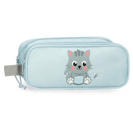 Roll Road Happy Pets Doppel-Federmäppchen, Mehrfarbig, 23 x 9 x 7 cm, Polyester