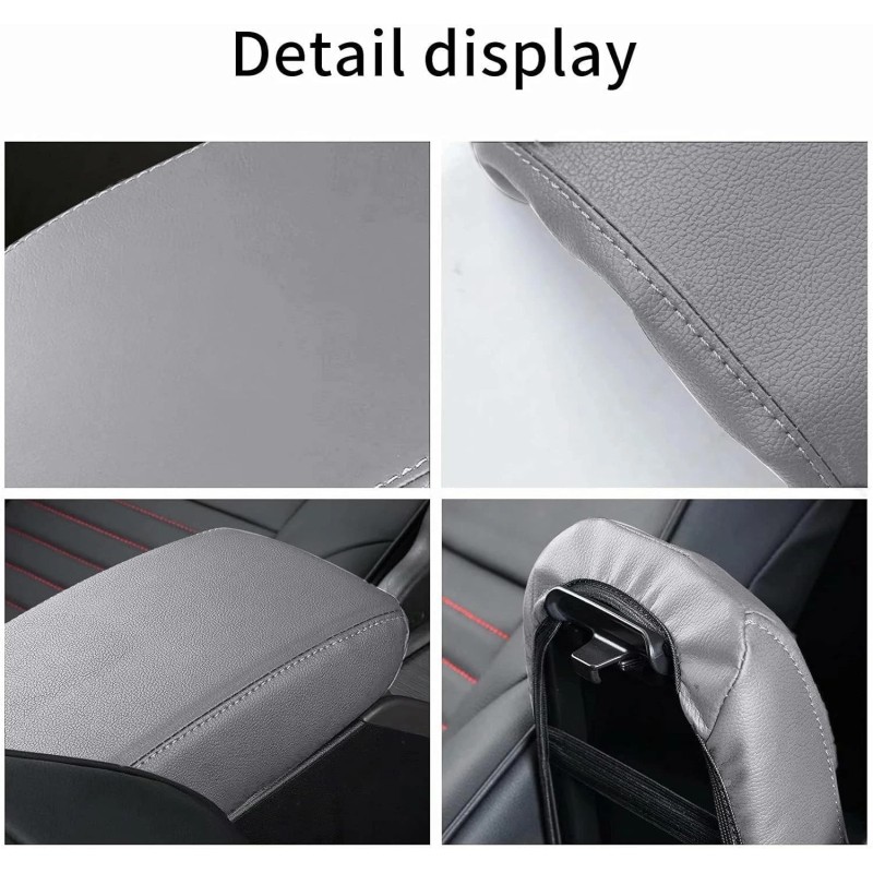JXAUTOPART Car Center Console Box Armrest Cover Pad Faux For