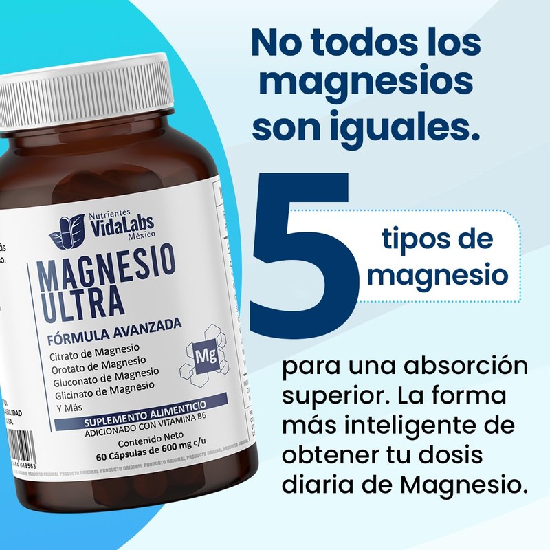 Pack Magnesio Ultra + Ultra Omega 3 Nutrientes Vidalabs México
