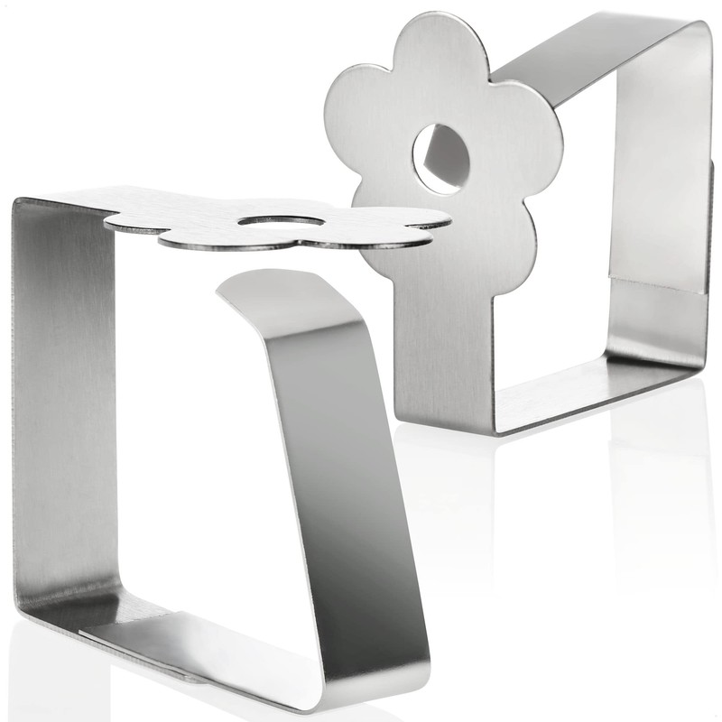 com-four® 8 x Premium Stainless Steel Tablecloth Clips - Cloth