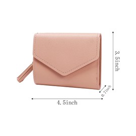 SOTOGO 2 Pieces Little Purses Mini Cute Wallet Slim Trifold Little Wallet for Women Girls and Boys, Pink and Black