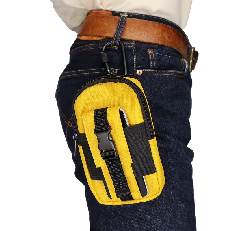 Multi-functional Work Pouch WK-06YE with 2-Way Belt Loops / Carabiner