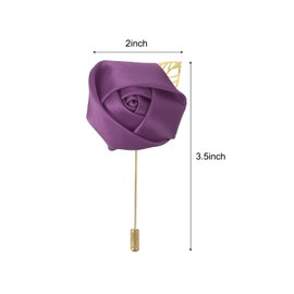 MECCANIXITY 6 Pcs Groom boutonnieres Rose boutonnieres Pins for Men Wedding Ceremony Anniversary Formal Dinner Party Sweet Purple