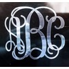 Custom Vine Monogram Initials Vinyl Decal / Bumper Sticker for