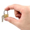 Litoexpe 6 Pieces Mini Locks with Keys, Small Solid Brass