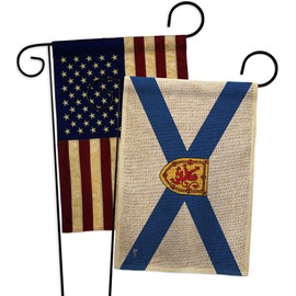 Canada Provinces Nova Scotia Garden Flags Pack Regional Canadian Territories Region Country Particular Area USA Vintage Applique Small Decorative Gift Yard House Banner Double-Sided US Made 13 X 18.5