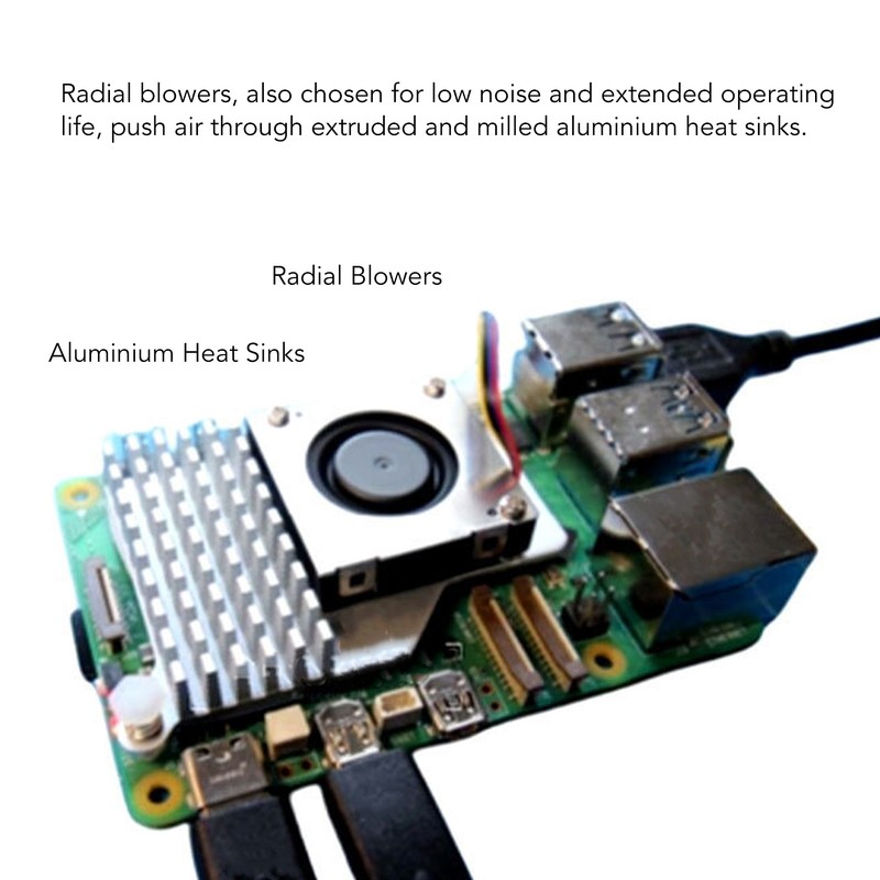for Pi 5 Cooler Replacement Aluminium Alloy Temperature Controlled PWM