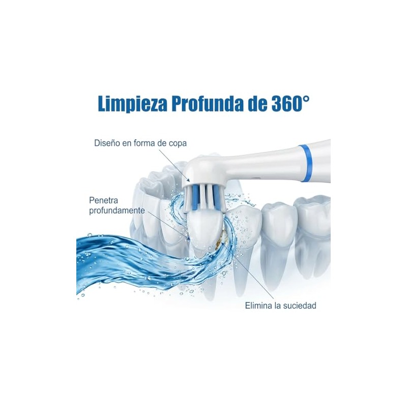 8PCS Cabezales de Repuesto para 0ral B, Cerdas Extra Suaves,