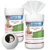 Breling 2 Pack Litter Box Scrubbing Wipes 120 Count Pets