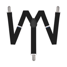 Man of Men Black Suspenders Men - Suspenders for Men, Tuxedo Suspenders for Men Black
