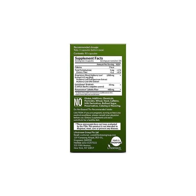 LABO Nutrition- Cápsula Mulbiótica, Extracto Orgánico de Hoja de Morera