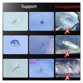 Haofy Líquido de Reparación de Vidrio, Líquido de Reparación de Parabrisas de Coche de 2 Piezas, Líquido de Reparación de Grietas, Líquido de Reparación de Vidrio de Ventana de