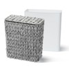 Coeusy 3 Gallon Wicker Trash Can,Grey Bathroom Trash Cans with