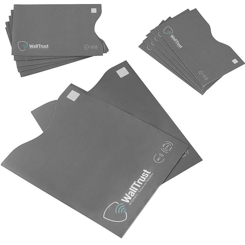 WallTrust® RFID NFC Blocker Cover Set | Blocking Sleeve *